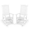 Vrakae 2 PCS Patio All Weather Resistant High Back Rocking Chair