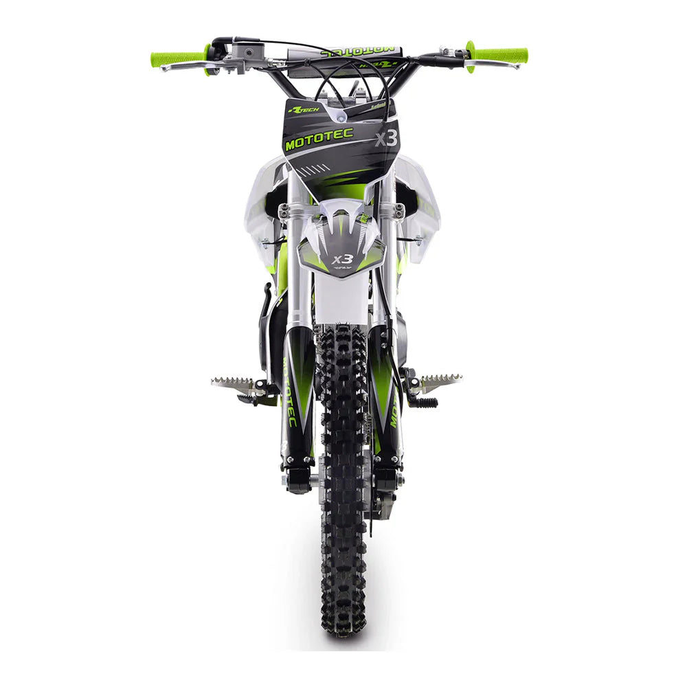 MOTOTEC X3 125CC 4-Stroke Green Gas-Powered Dirt Bike (95731462)