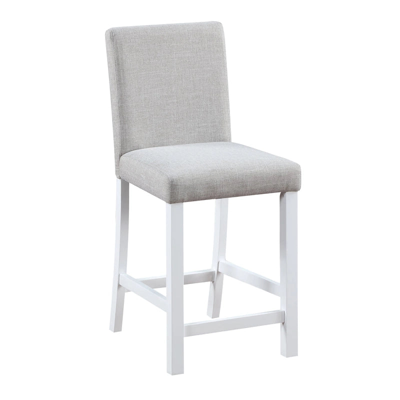 Modern 5-Piece Dining Set with Square Counter Height Table & 4 Upholstered Chairs