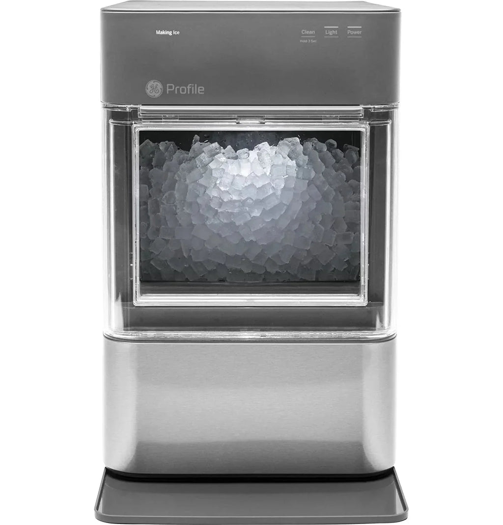 Countertop Nugget Ice Maker | Ice Machine with WiFi Connectivity | Smart Home Kitchen Essentials | Black Stainless
