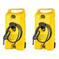14 Gal Diesel Fuel Tank Container Pump, 2 Pack, Yellow