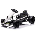 24V Go Kart for Kids 8-12, 300W*2 Motors, 9Ah Battery, 8MPH Speed, Music, Horn, 175lbs Max Load �� White