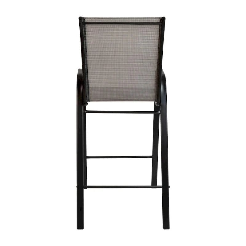 4 Pack Outdoor Barstools with Flex Comfort Material - Patio Stool