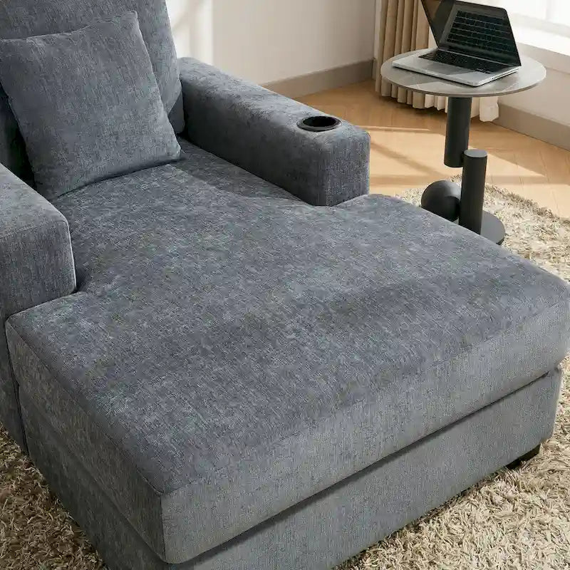 Three sizes Oversized Chaise Lounger with Pillows