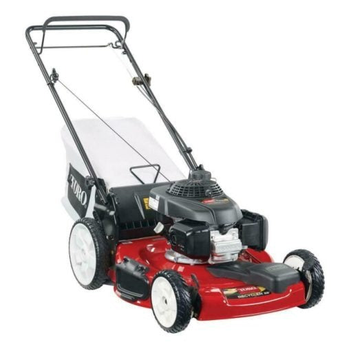 Self-propelled petrol lawnmower, 22 inch, 170 cm³ OHV engine, high-wheel drive, rear-wheel drive, 3-in-1 function with height adjustment, including oil