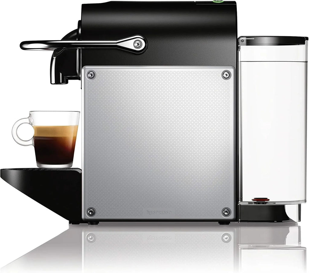 Nespresso Pixie espresso machine by De’Longhi, 19-bar pump, compact aluminum design, silver, 1100 ml