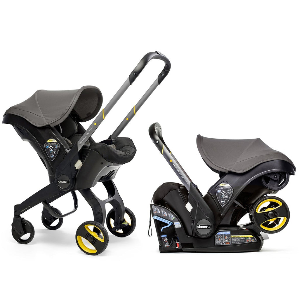 Stroller combination consisting of infant car seat and LATCH base (model year 2025) – Midnight Edition | From car to stroller in seconds, airplane-compatible, including accessory bag