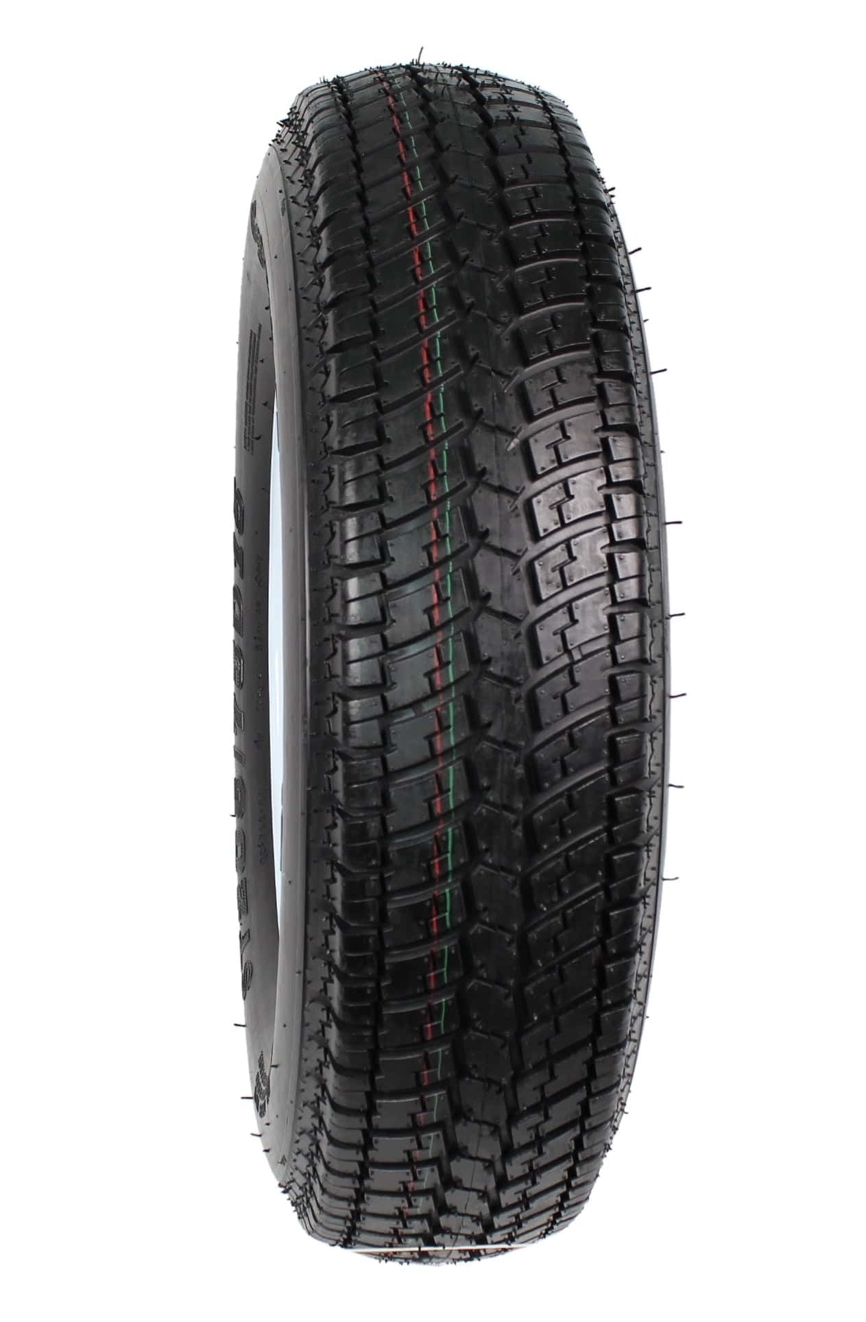 2-pack trailer tires on rim ST205/75D15 205/75 D 15 inch LRC 5-hole white spokes  1