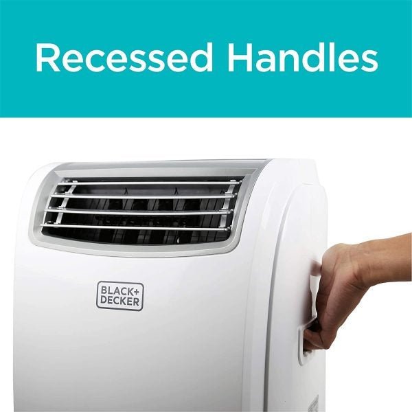 BLACK+DECKER Portable Air Conditioner with 14,000 BTU, Heating Function and Remote Control, White